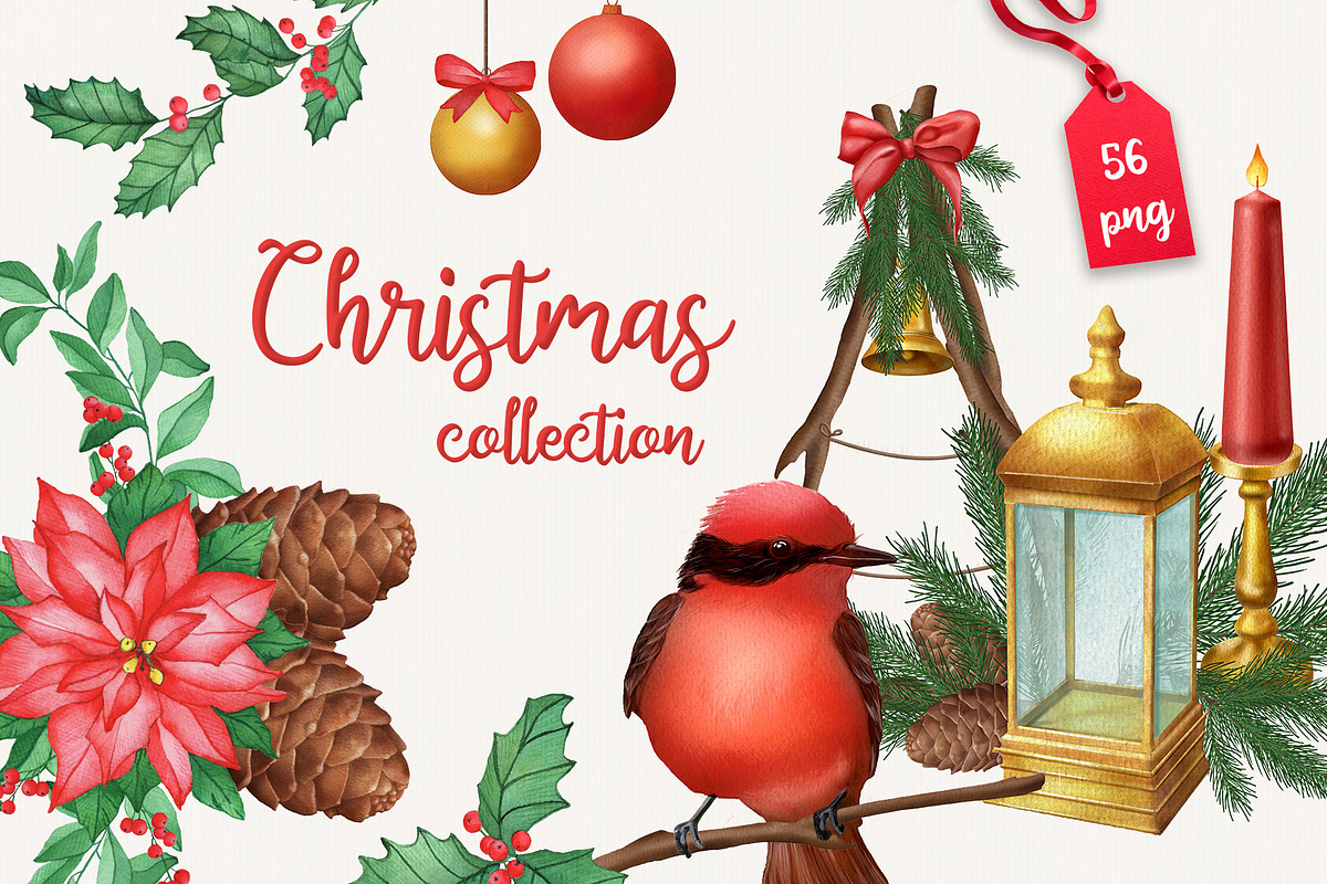 Christmas watercolor collection, a Seasonal Illustration by DamriNa art (Photo 1 of 9)