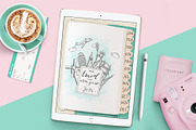 Travel journal first page, an Illustration by Kate Snitser (Thumbnail 1 of 3)