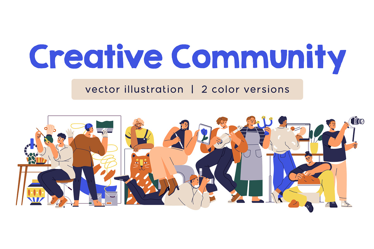 Creative people community concept, a Person Illustration by Good Studio (Photo 1 of 3)