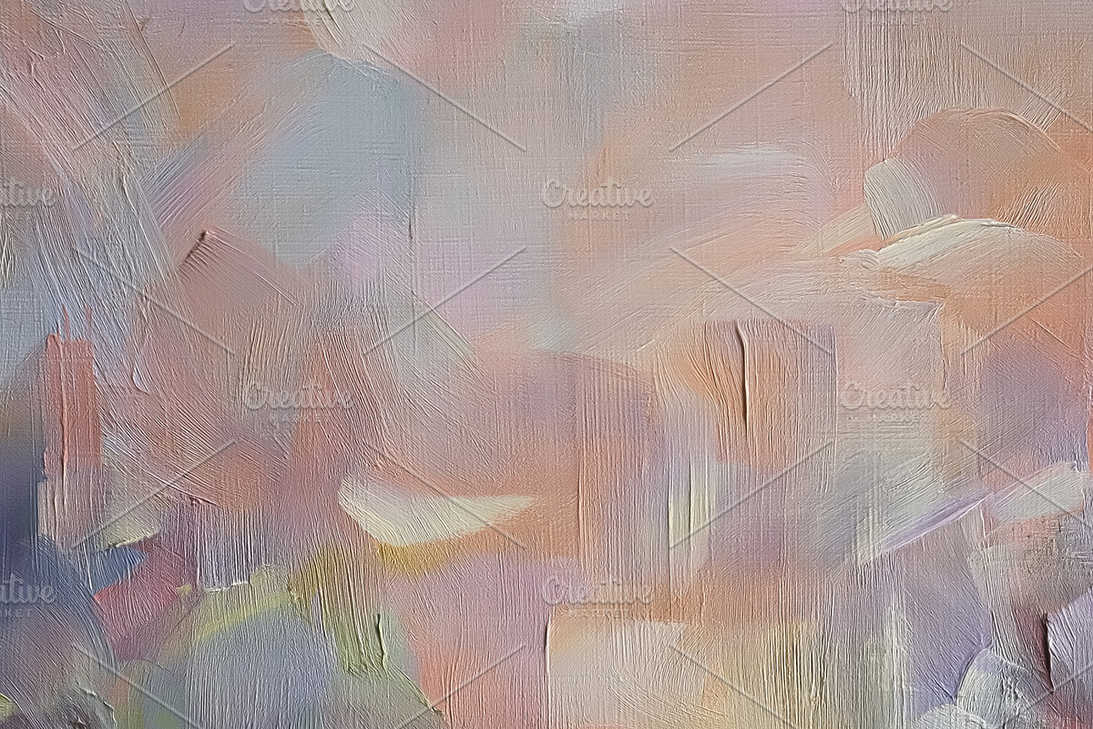 Abstract painting depicting pastel oil hues with textured brushs, a Decorative Illustration by Studio ANNA
