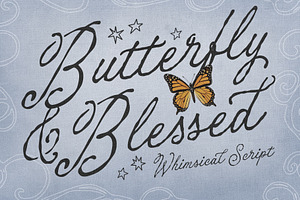 Butterfly & Blessed Handwritten Font