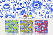 Blue Chinoiserie Patterns & Motifs, a Pattern Graphic by Rose Design (Thumbnail 2 of 12)