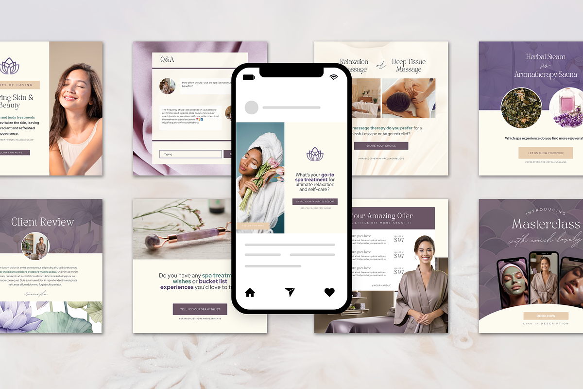 31 Spa Instagram Templates preview 3