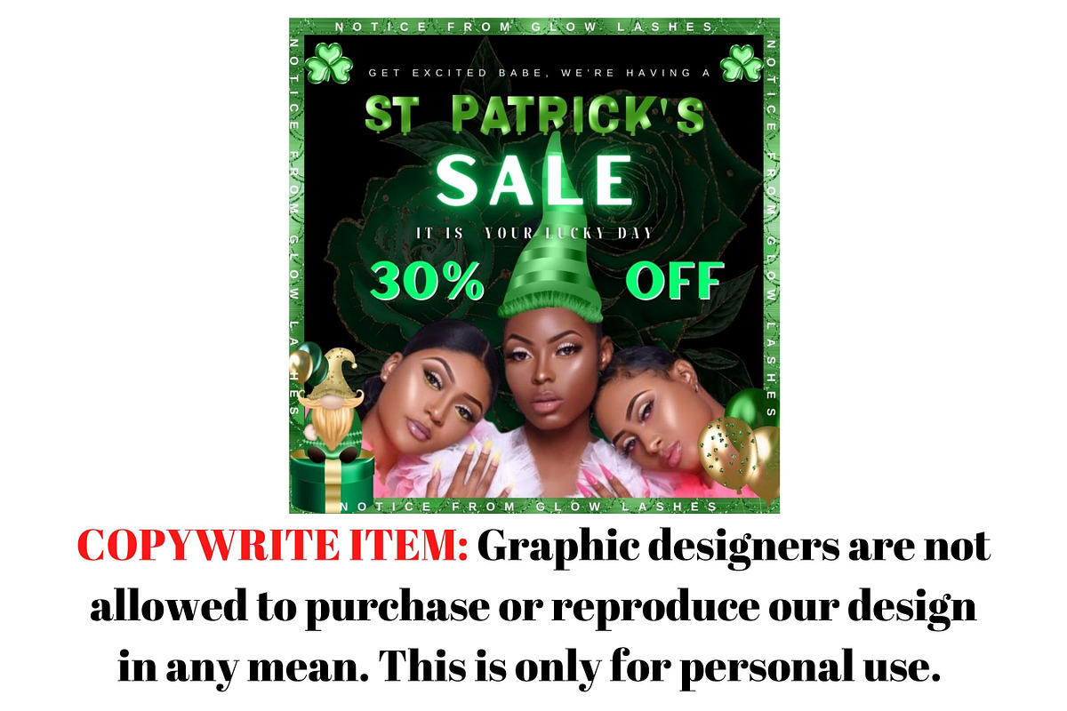 DIY St Patricks Day Flash Sale, a Social Media Template by Foedesigner (Photo 1 of 6)
