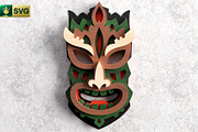 Tribal Mask V6 3D Layered | SVG Cut, an Object Graphic by pixaroma (Thumbnail 2 of 10)