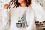 Whimsical Silver Spring Gnome Clipar, an Illustration by SVGArt (Thumbnail 8 of 9)
