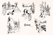 Tribal Sketche Pack, Native American, a Person Illustration by ArtPavo (Thumbnail 8 of 13)