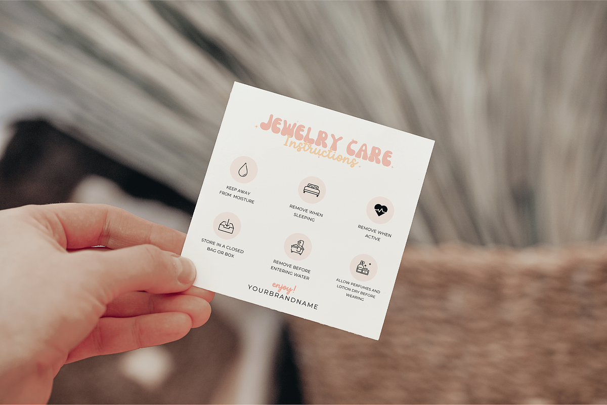 Jewelry Care Card Canva Template, a Flyer Template by Hellohastore (Photo 4 of 9)