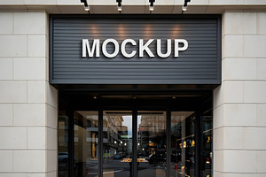Logo Mockup Facade Sign