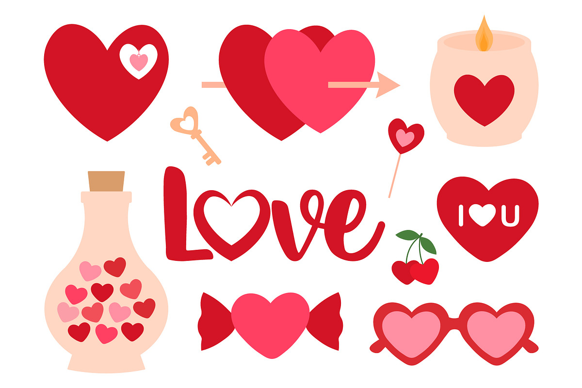 Valentine's day clipart, an Illustration by IrinaShishkova (Photo 7 of 7)