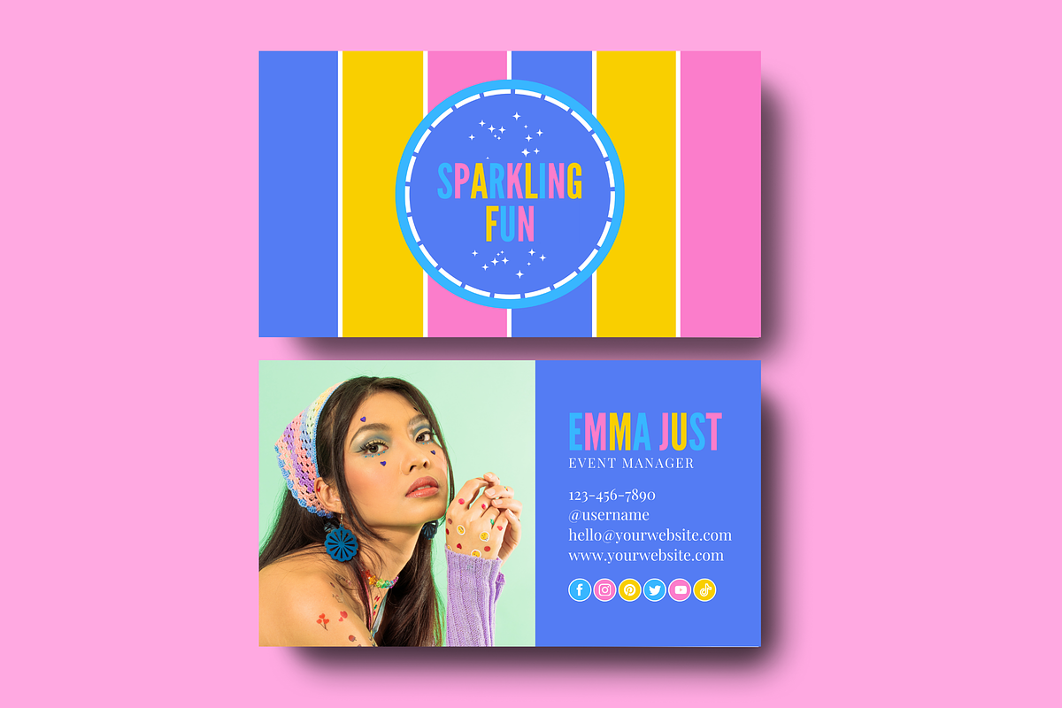 Colorful Business Card Template, a Business Card Template by SunshineStudioBoutique (Photo 8 of 10)