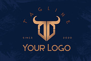 DD ox scull logo. Bull shield, a Branding & Logo Template by Alexandra De Angelis (Thumbnail 4 of 4)