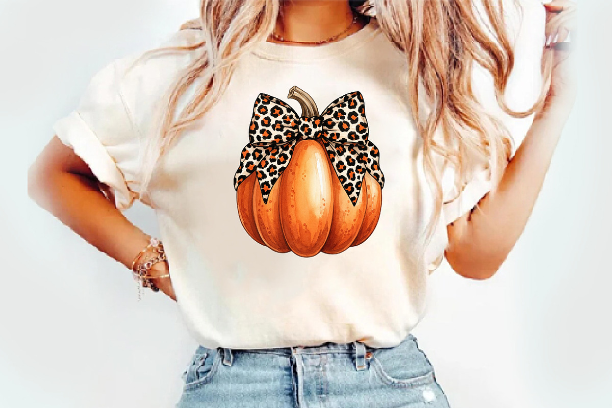 Leopard Coquette Bow Pumpkin, an Illustration by Watercolor design (Photo 2 of 3)