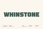 Whinstone - Bold & Cyrillic Typeface, a Sans Serif Font by alpercakici (Thumbnail 1 of 12)