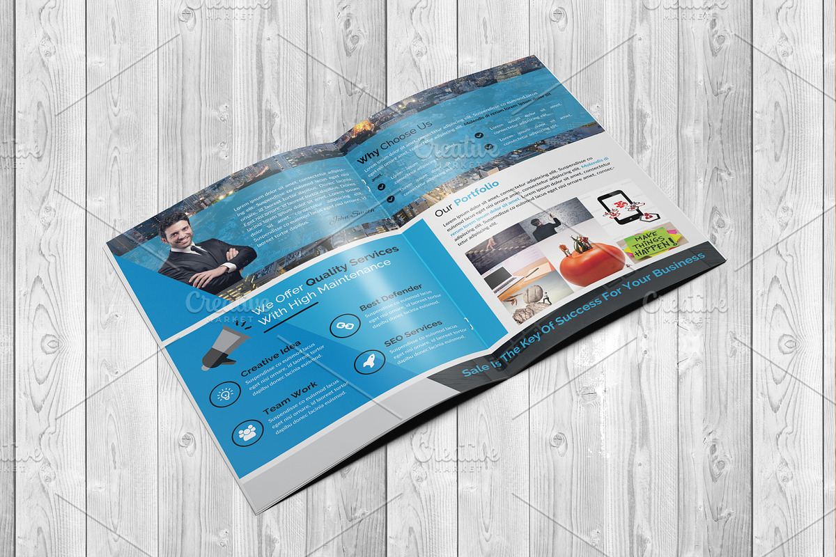 Corporate Bi-Fold Brochure Template, a Brochure Template by Alice_s (Photo 2 of 6)