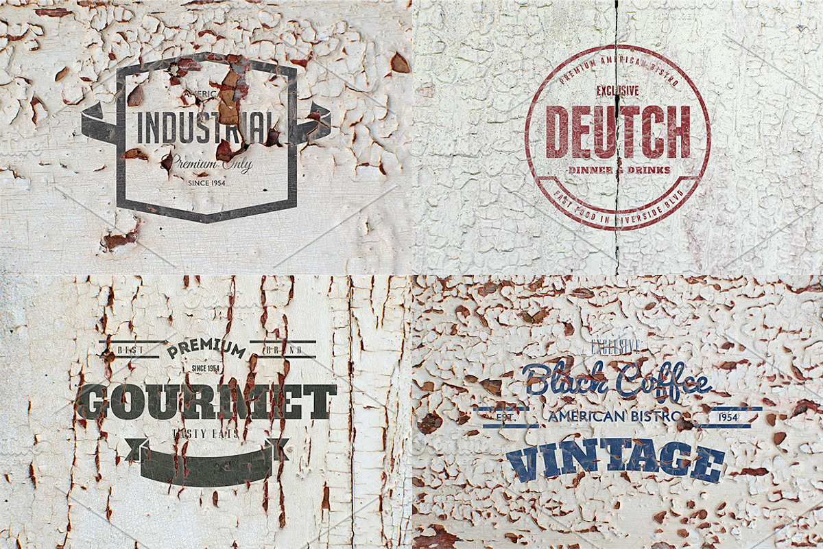 6 Cracked Wall Logo Mockups, a Product Mockup by Gabor Monori (Photo 1 of 3)