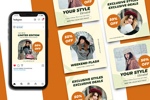 Fashion Sale Instagram Post Template, a Social Media Template by Artnivora.Std
