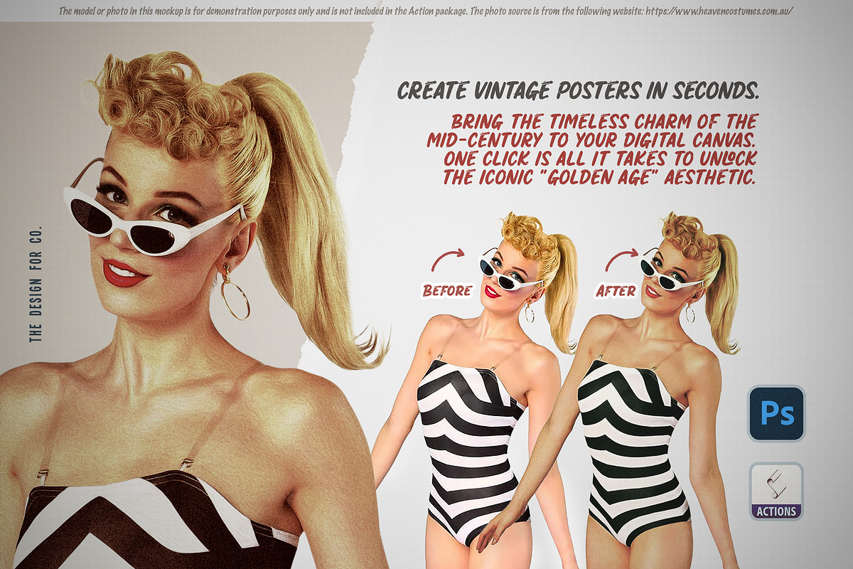 50s Mid-Century Painting Effect, an Action Add-On by The Design For Co. (Photo 3 of 3)