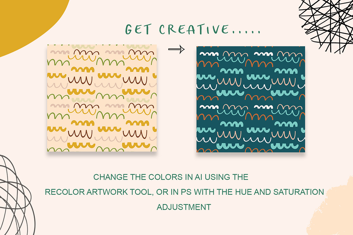 Abstract Doodles Patterns & Elements, an Illustration by Sweet Fig (Photo 12 of 12)