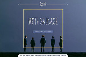 Moth Sausage Album Display Font, a Sans Serif Font by Graphic Spirit