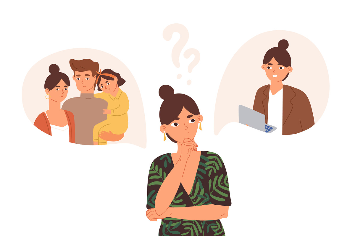 Choice between family and career, a Person Illustration by Good Studio (Photo 1 of 3)