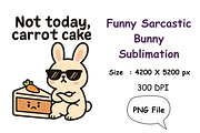 Funny Sassy Bunny Sublimation, an Animal Illustration by Smillyy Threads (Thumbnail 1 of 6)