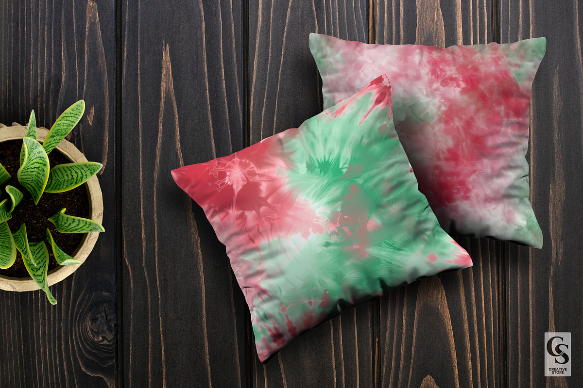 Red & Green Tie Dye Seamless Pattern, a Pattern Graphic by Creative Store (Photo 5 of 5)