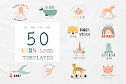 Kids Logo Templates, a Branding & Logo Template by Katya_lu (Thumbnail 1 of 9)