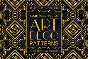 20 Art Deco Seamless Vector Patterns