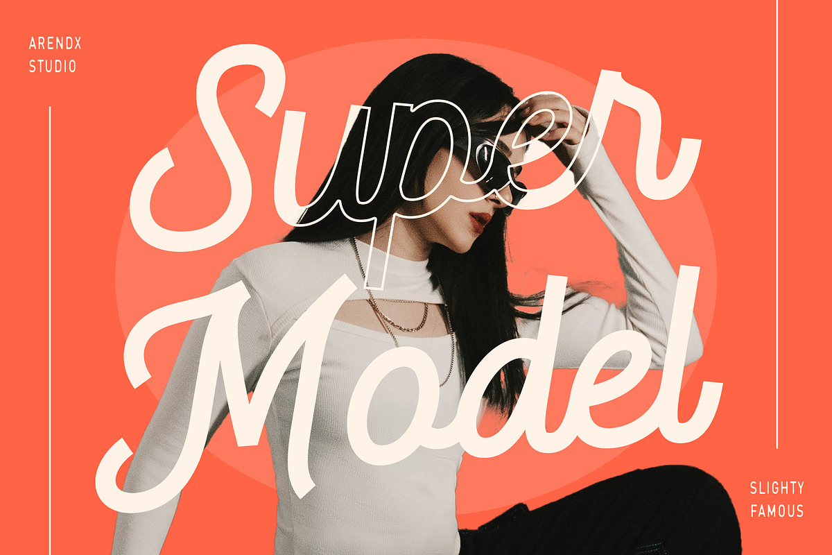 Slightly Famous Monoline Script Font, a Script Font by Arendxstudio (Photo 7 of 9)