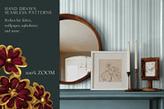 Vintage Garden Pattern Collection, a Pattern Graphic by PenguinArtStudio (Thumbnail 4 of 8)