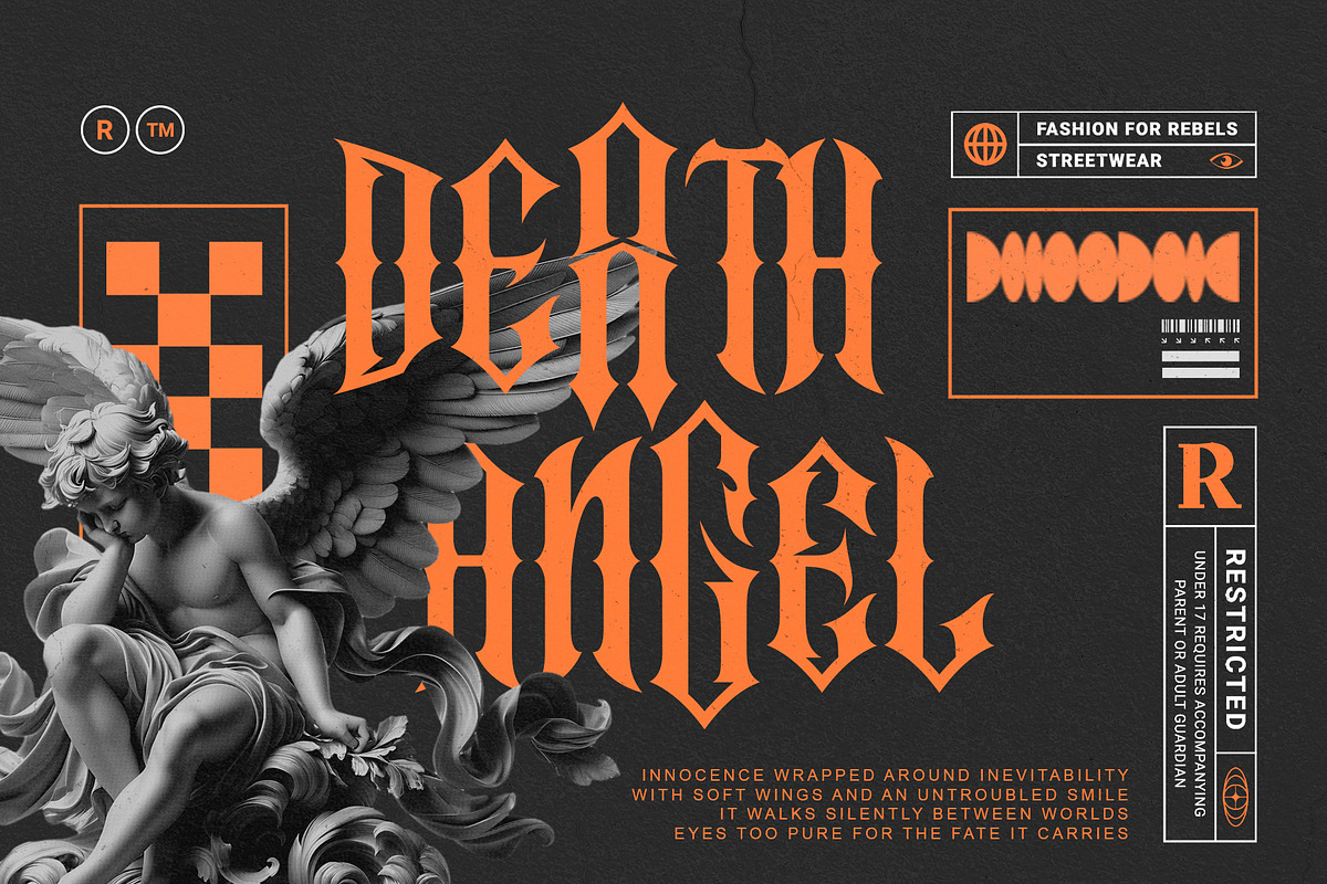 Crucifer – Dark Gothic Blackletter F, a Blackletter Font by Letterara (Photo 5 of 15)