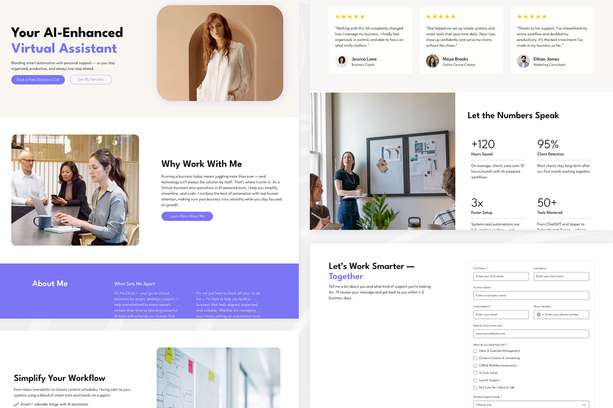 Virtual Assistant Wix Template preview 4