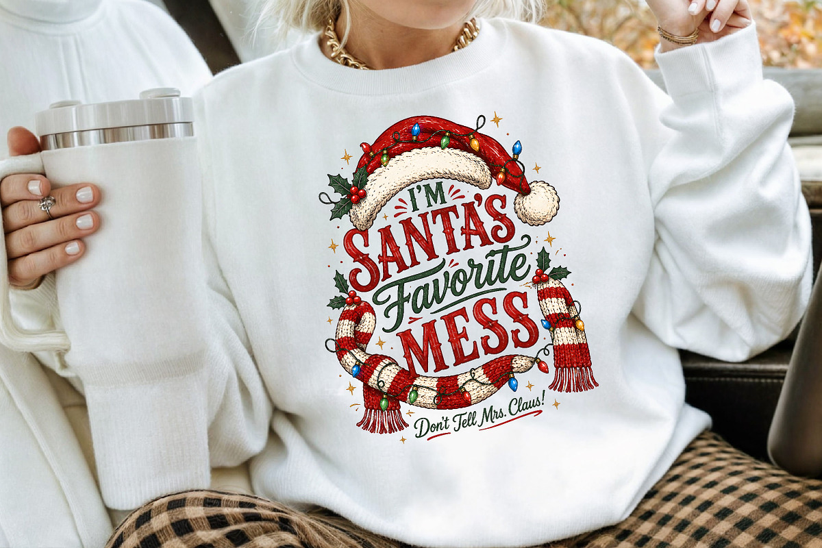 Santas Favorite Mess Christmas PNG, a Seasonal Illustration by Creative Art (Photo 3 of 3)