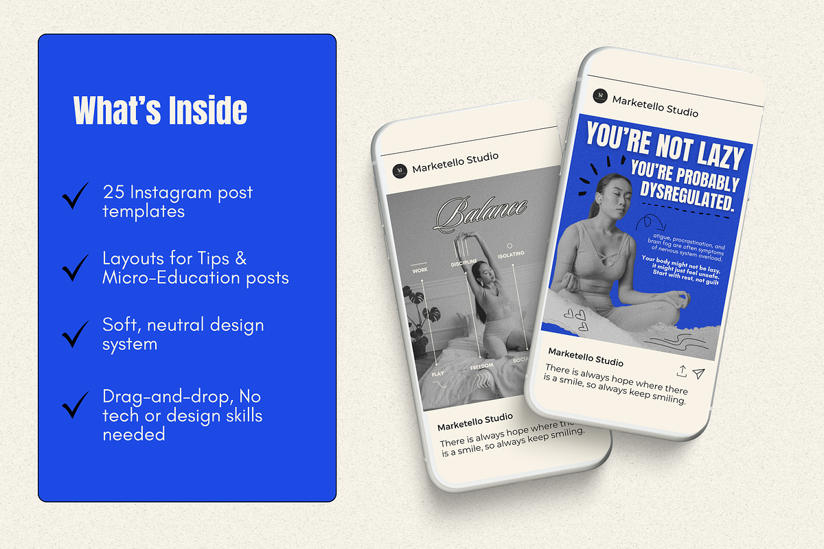 Educational Canva Instagram Template, a Social Media Template by Marketello Studio (Photo 2 of 5)