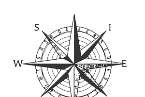Elegant Compass Vector Design, an Object Illustration by CarWrap design