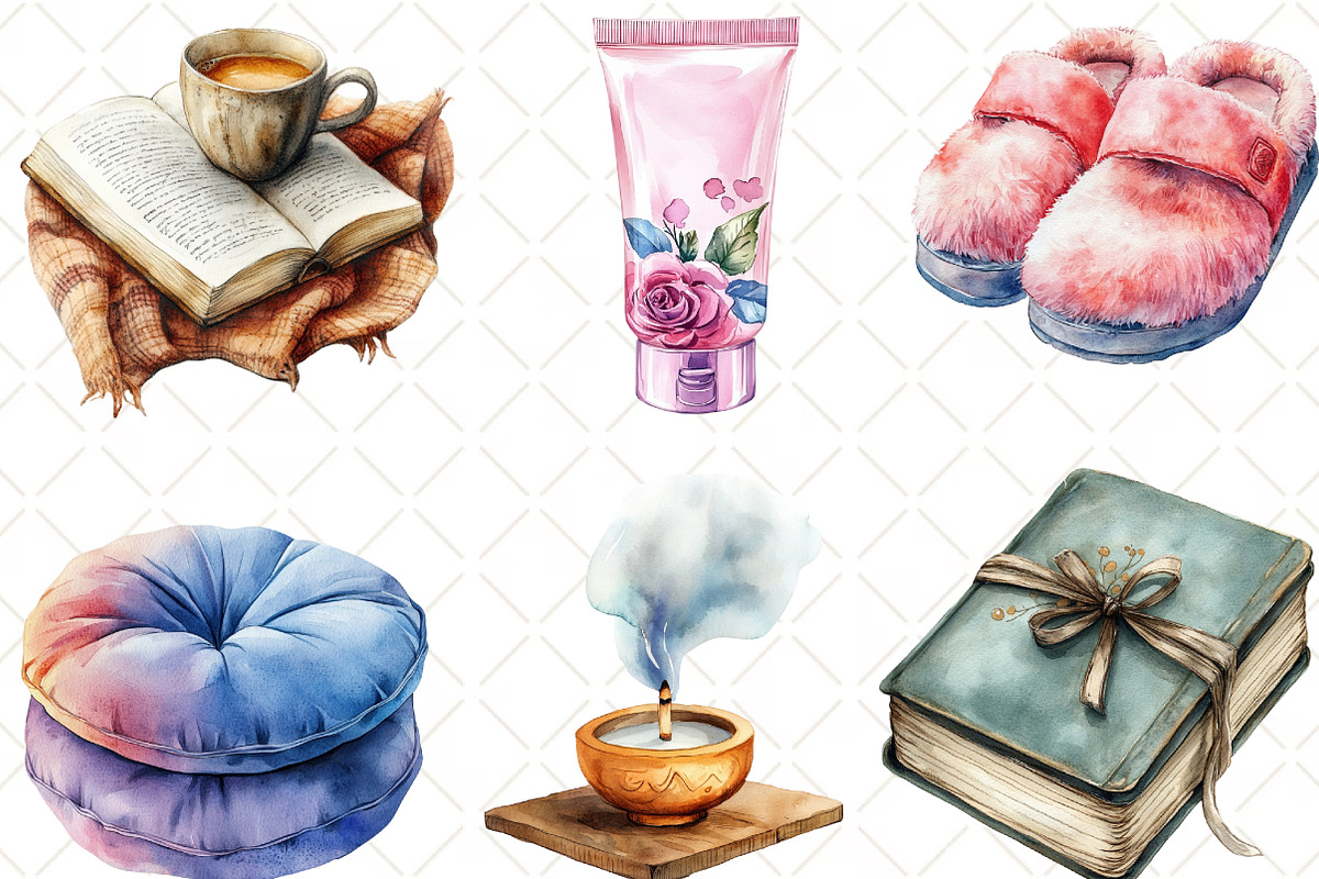 Cozy Self Care Clipart Bundle, an Illustration by Black Bird Studio (Photo 4 of 6)