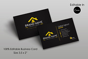 Creative Real Estate Business Card, a Business Card Template by FakhiiDesigns (Thumbnail 1 of 4)