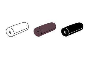 Bolster pillows icon set. Warm cozy, an Object Illustration by GraphiShop