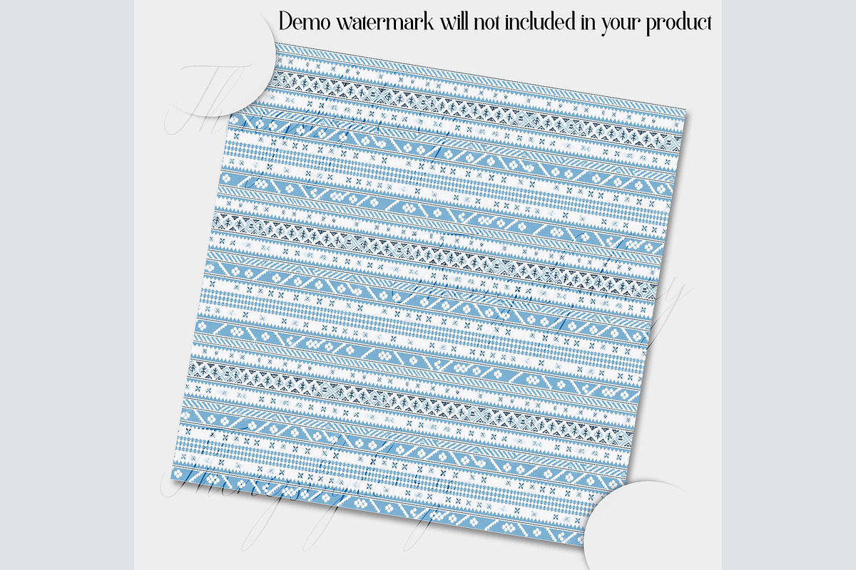 Seamless Fair Isle Nordic Papers, a Pattern Graphic by ThingsbyLary (Photo 7 of 10)