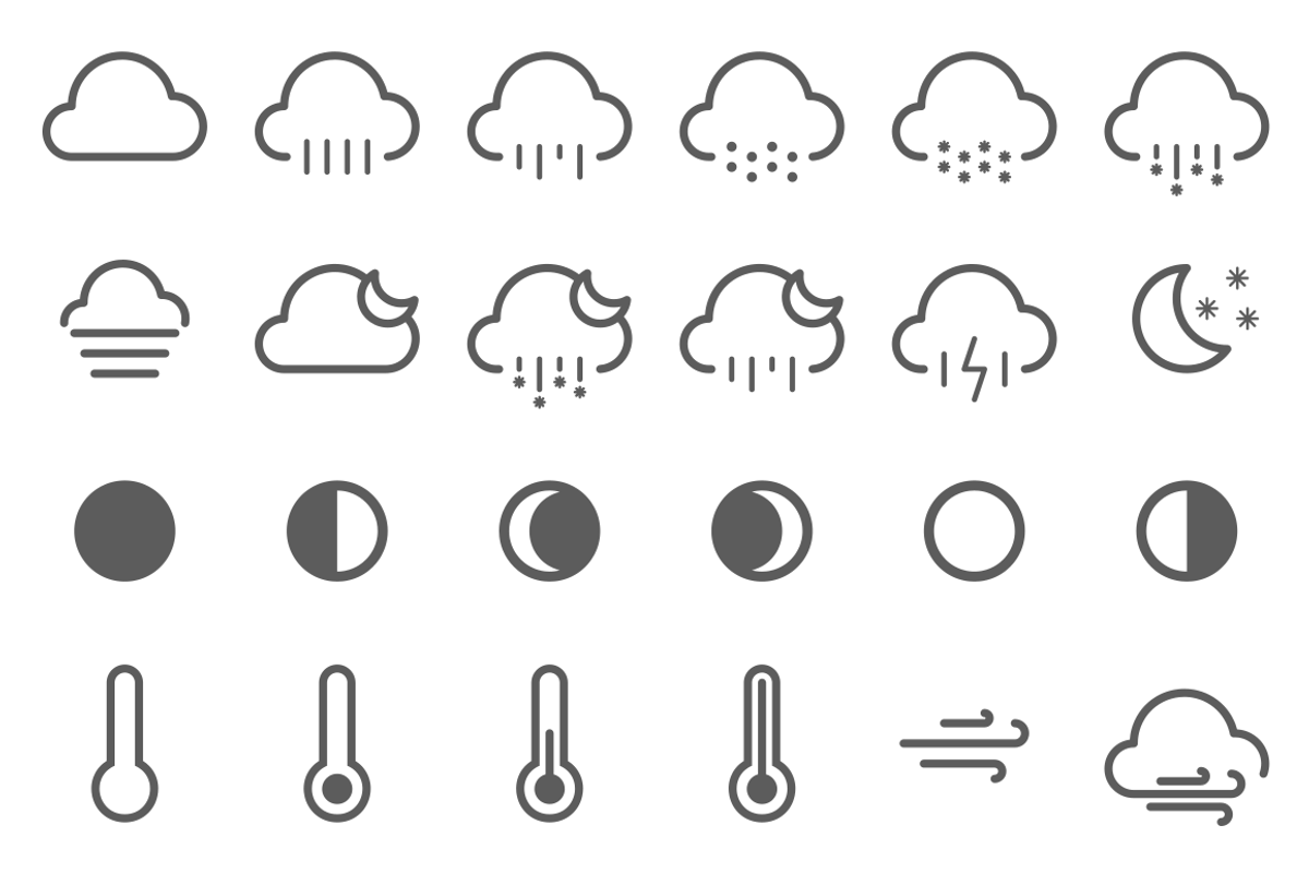 Weather Icons Set, an Outline Icon by Iconify (Photo 2 of 3)