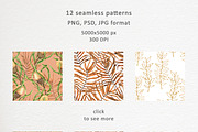 Banksia & palm leaves. Watercolor, a Pattern Graphic by Ola_Vola (Thumbnail 3 of 7)