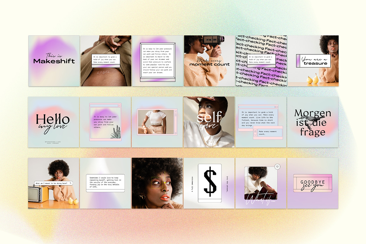 Makeshift Carousel & Quotes Canva PS, a Social Media Template by Sparrow & Snow (Photo 4 of 38)