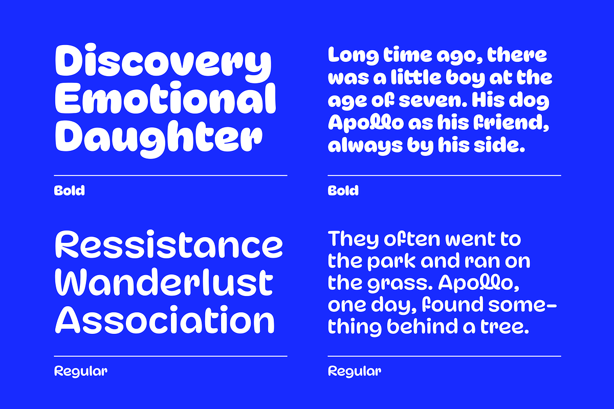 Roond – A rounded, organic typeface, a Sans Serif Font by Grafik Studio Balua (Photo 5 of 9)