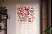 Pomegranate 2025 Calendar Printable, a Poster Template by Anis Illustration (Thumbnail 1 of 7)