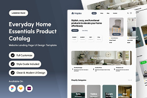 Hoplex Home Product Catalog Landing, a Landing Page Template by trabaskriya