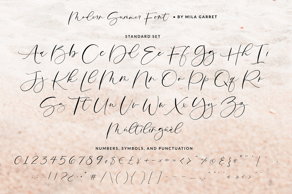 Modern Summer Calligraphy Logo Font, a Script Font by Mila Garret (Photo 10 of 14)