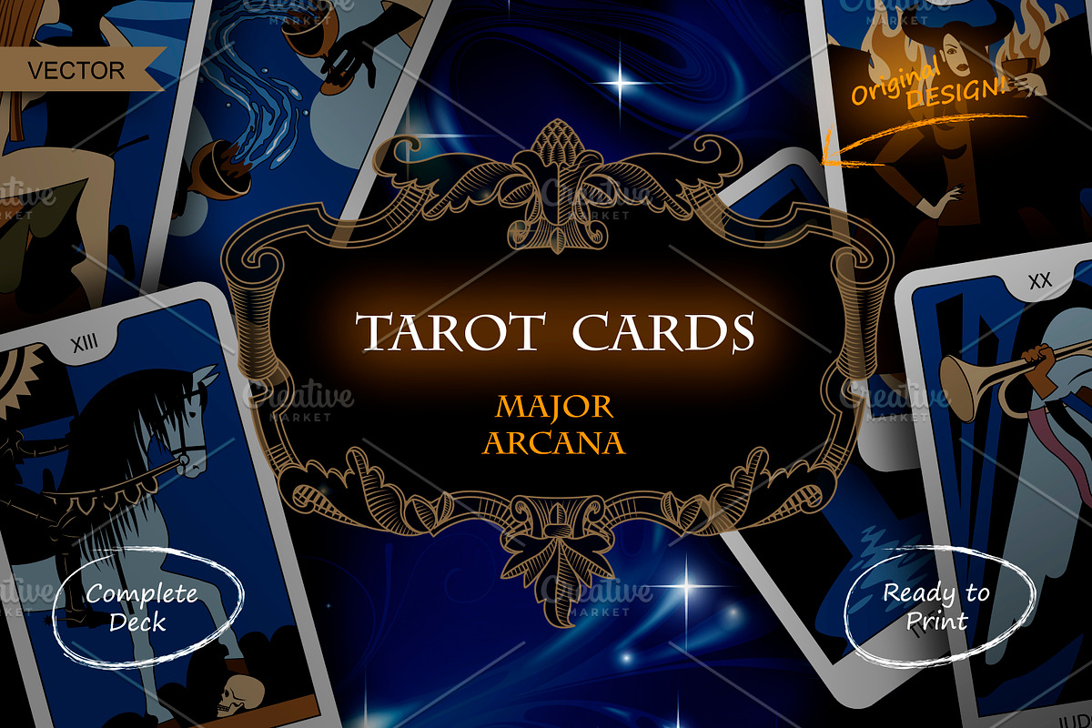 Vector Tarot Cards – Major Arcana, an Object Illustration by Retro Graphic Box (Photo 4 of 5)