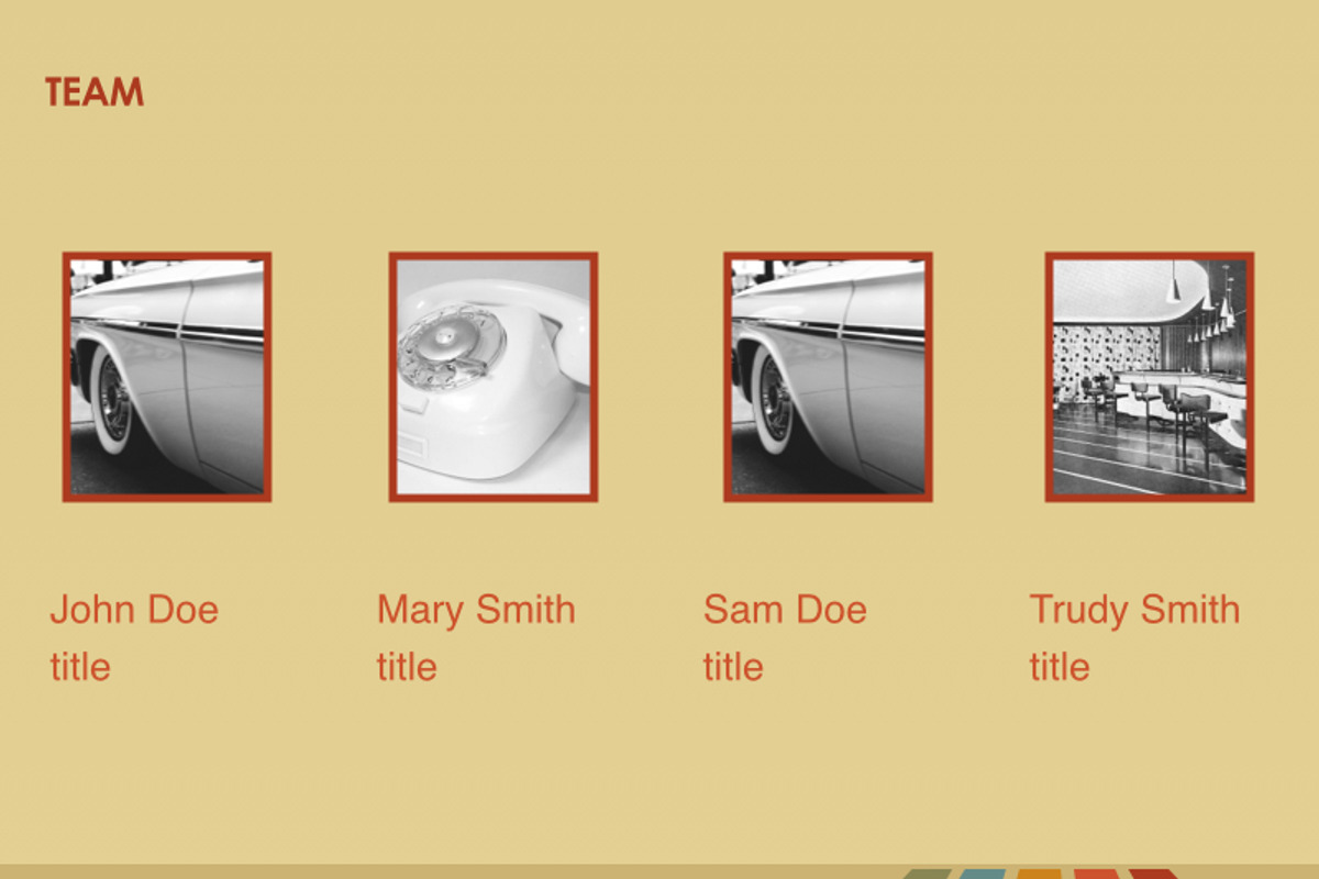 Retro Keynote Template, a Templates & Theme by Iconography - Pitch Deck (Photo 4 of 5)