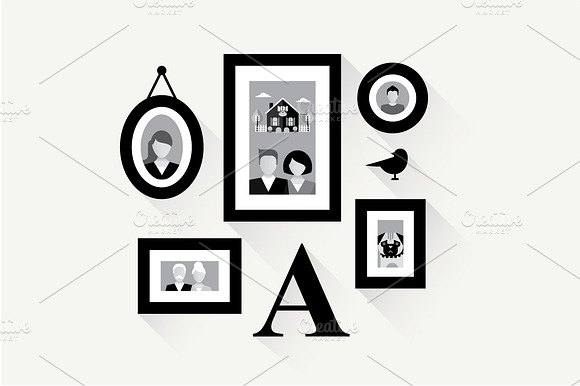 Family frame wall collage preview 2